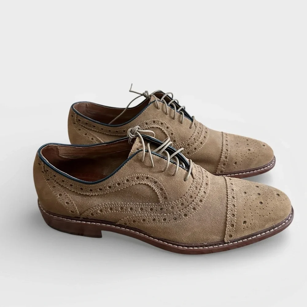 Johnston &‎ Murphy Suede Cap Toe Oxford Shoes Men’s 13 NEW